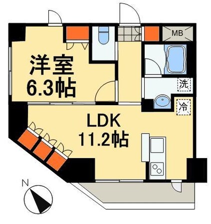 クエル田端の物件間取画像